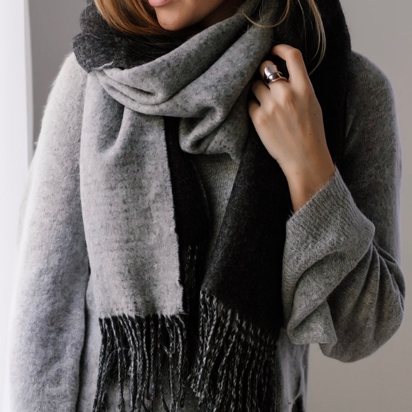 11thstreet Accessories - Soft Charcoal Black Scarf
